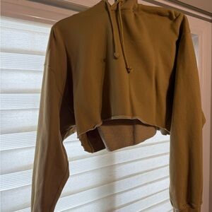 TNA Sage Green Cropped Hoodie